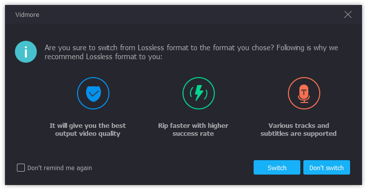 Switch MKV Lossless