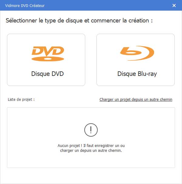 Sélectionner le type de Disque