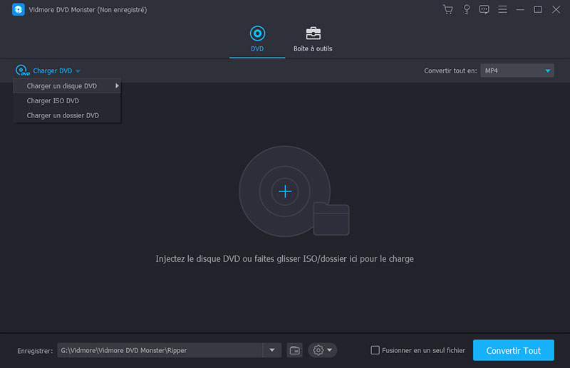 Charger un disque DVD