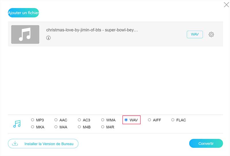 Convertir audio en WAV