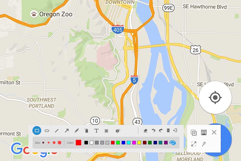 Modifier la capture d'écran de Google Maps Windows