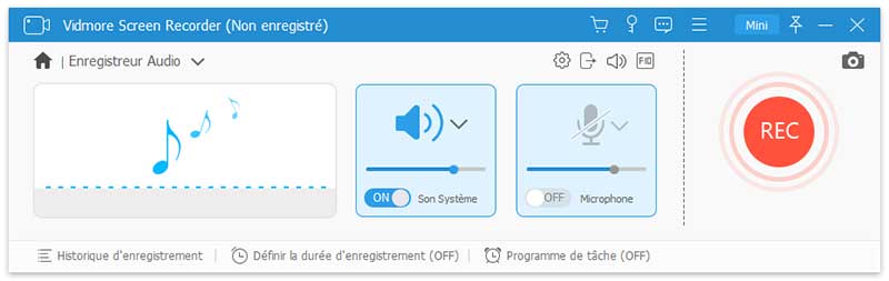 Enregistrement des paramètres audio