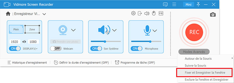 Fixer et Enregistrer la fenêtre