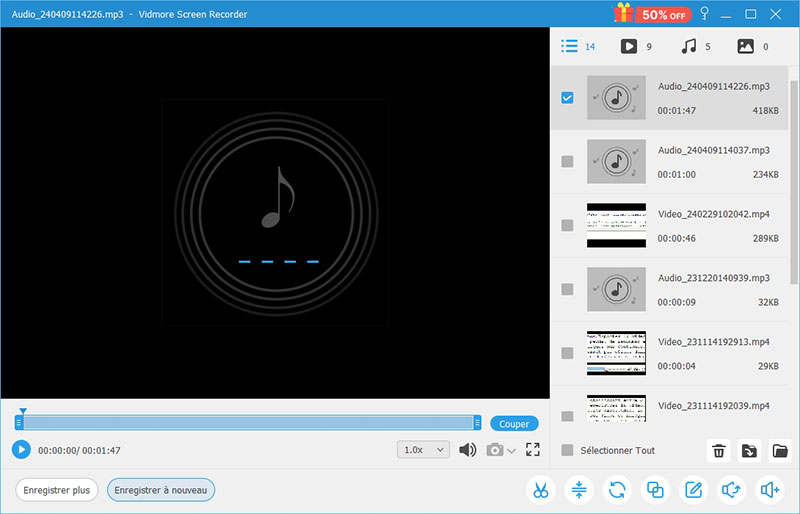 Exporter le fichier audio