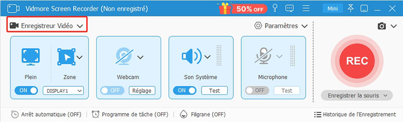 Sélectionner l'enregistreur audio