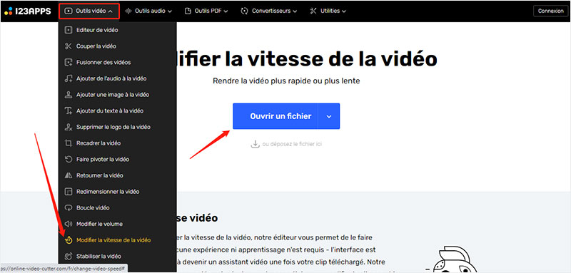 Modifier la vitesse de la vidéo