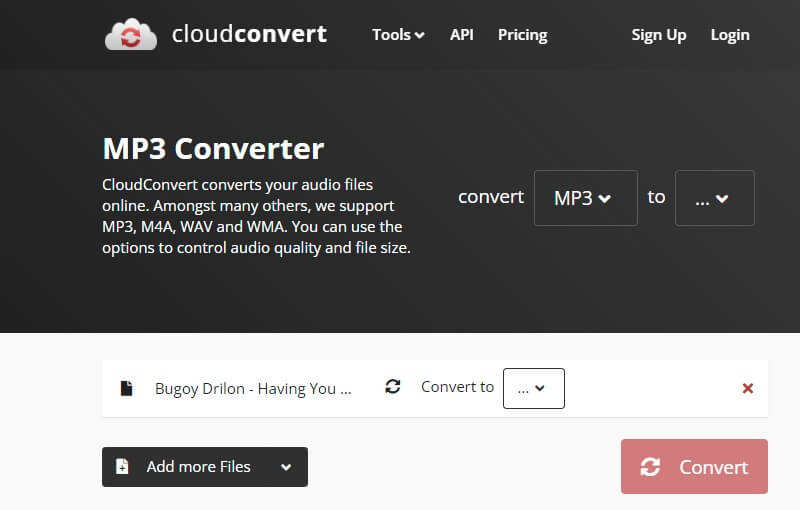 Convertir AAC en AC3 dans Cloudconvert