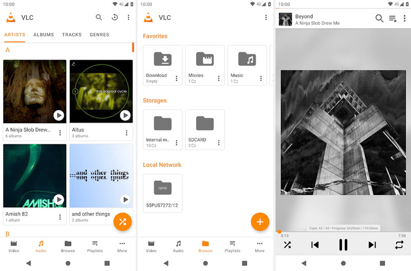 Lecteur M4A pour android vlc