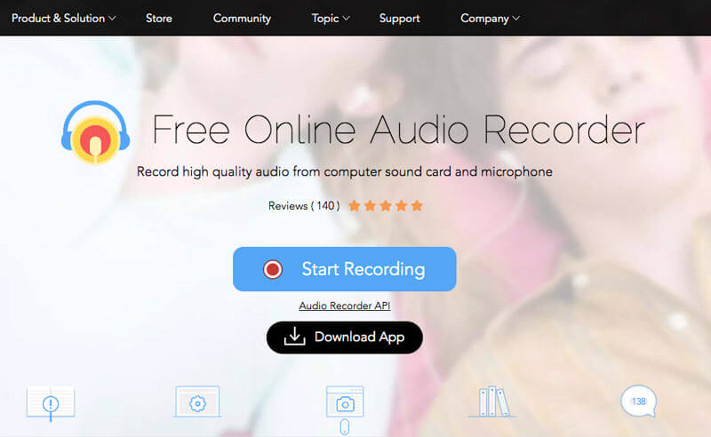Enregistreur audio en ligne Apowersoft
