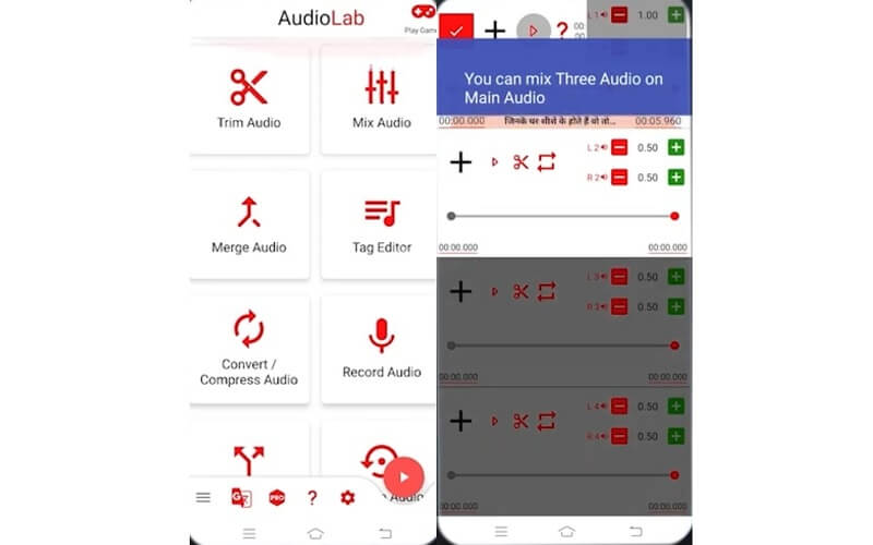Interface mobile Audiolab