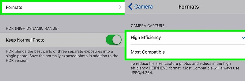 Changer la résolution des photos iPhone avec les paramètres