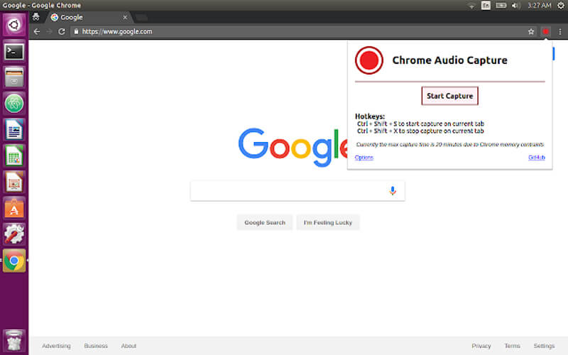 Capture audio Chrome