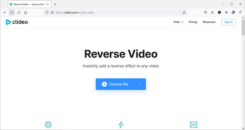 Clideo Reverse Video