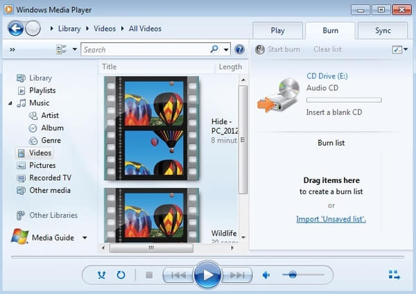 Convertir AVI en MP3 avec  Lecteur Windows Media
