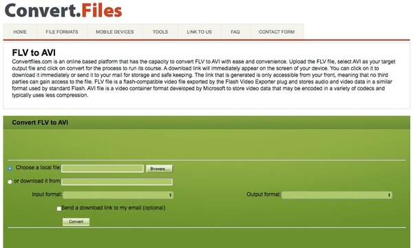 Convertir des fichiers FLV en AVI avec Convert Files