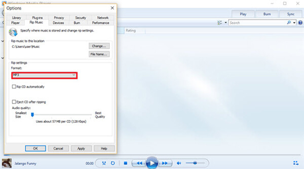 Convertir MP3 en WAV avec Windows Media Player