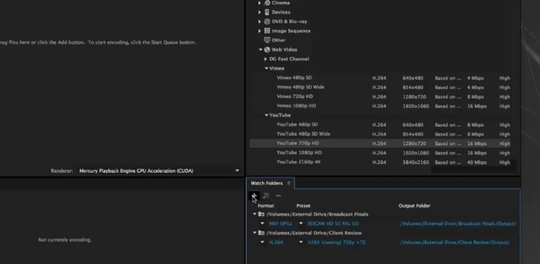 Convertir MXF en MP4 avec Media Encoder