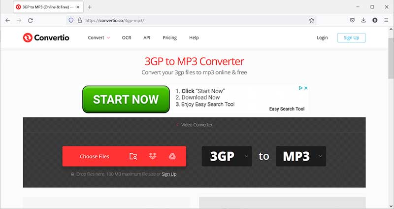 Convertio 3GPP to MP3 Converter