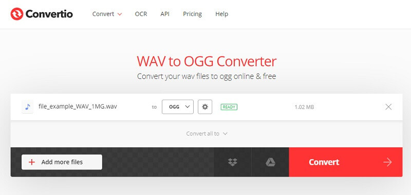 Convertisseur WAV d'interface de conversion