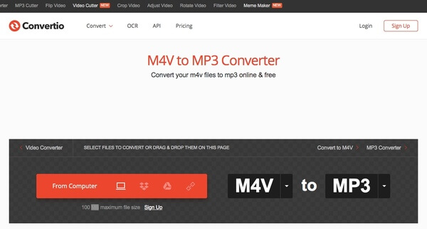 Convertir M4V en MP3 avec Convertio