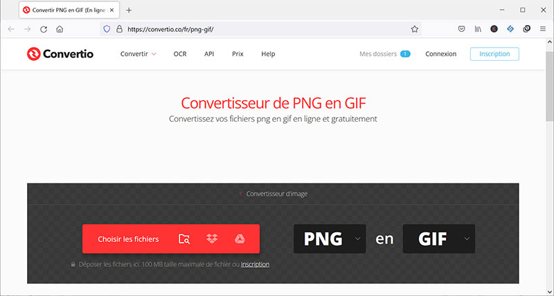 Convertio PNG en GIF