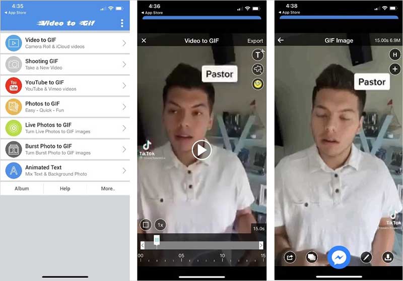 Convertir une vidéo en GIF sur Android