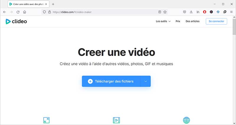 Créer une vidéo avec Clideo