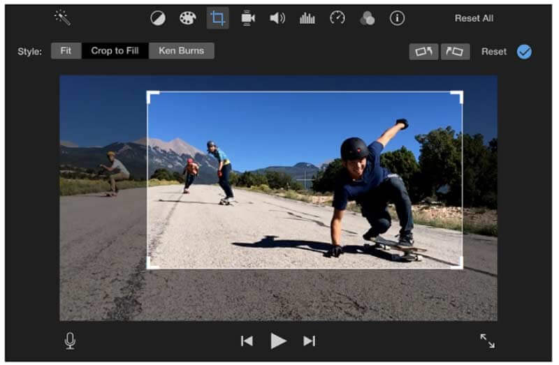 Recadrer la vidéo iMovie