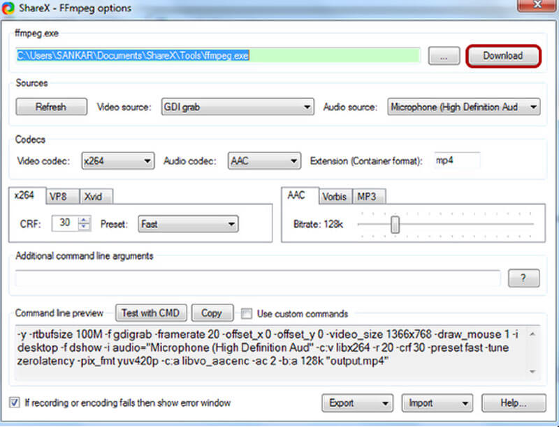 Télécharger ffmpeg