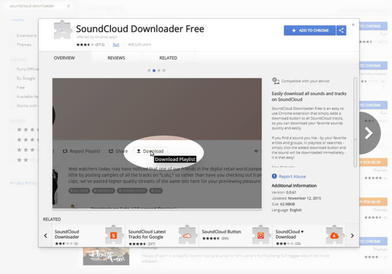 Télécharger depuis Soundcloud avec extension
