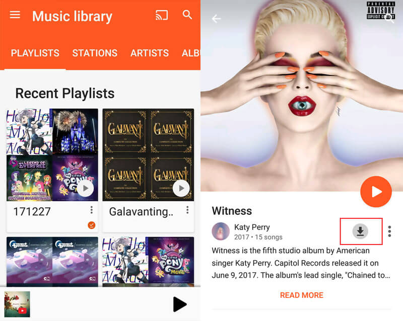 Télécharger de la musique depuis Google Play