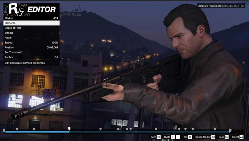 Modifier une vidéo GTA avec Rockstar Editor