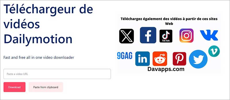Télécharger les vidéos Dailymotion en MP3 avec le site Davapps.com