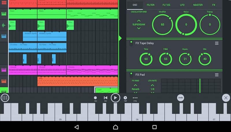 Coupeur de musique d'interface mobile FL Studio