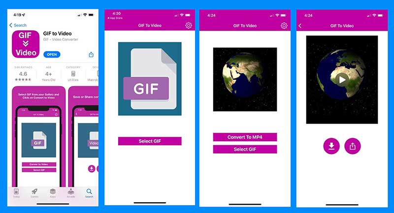 Convertir GIF en vidéo sur iPhone et iPad