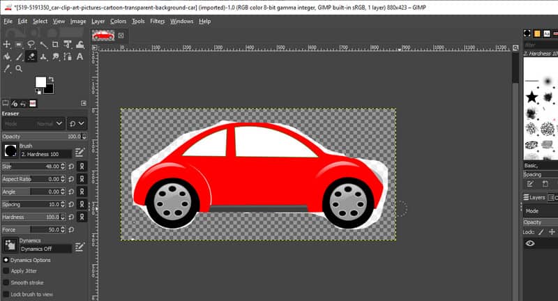 Interface de l'application GIMP