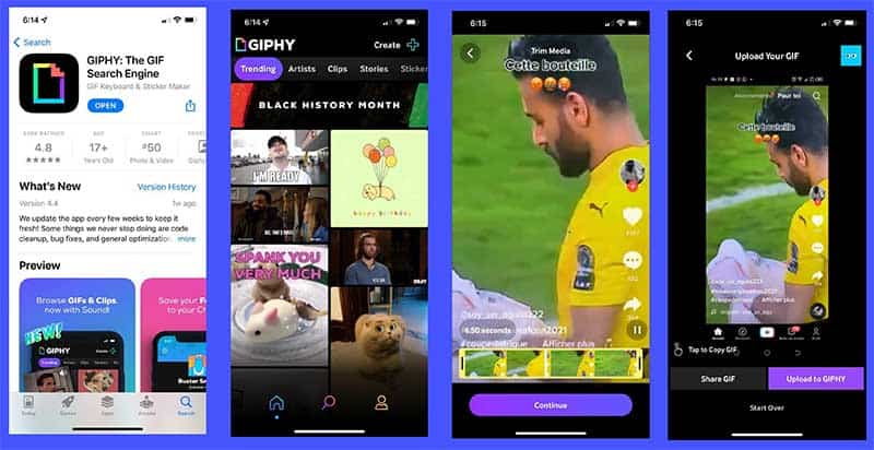 GIPHY sur iPhone