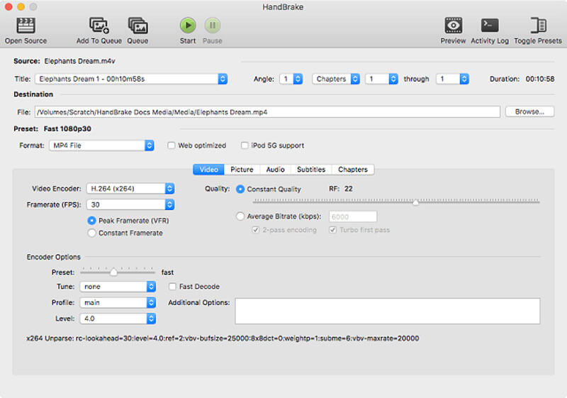 Logiciel de copie de DVD Handbrake