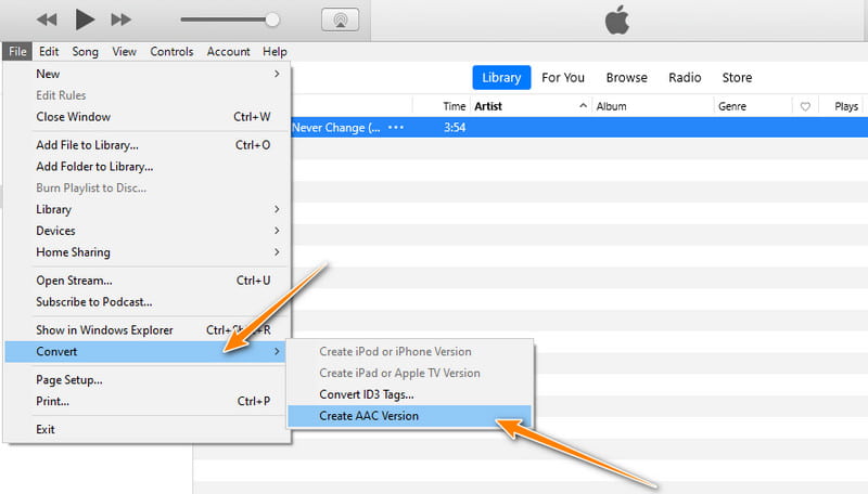 Convertir iTunes en AAC