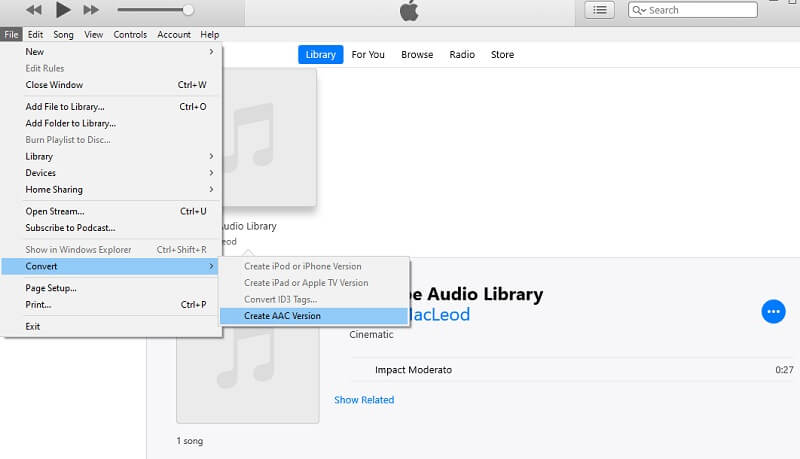 iTunes Convertir MP3 en M4A