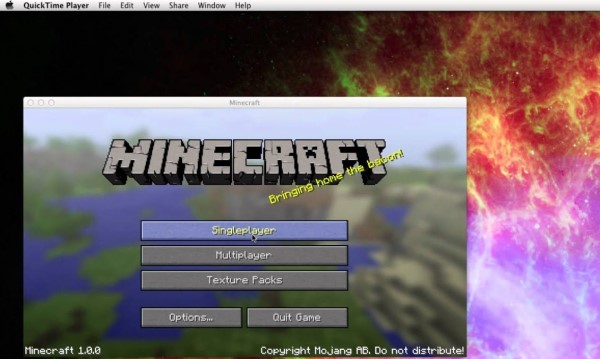 Enregistrement Mac Minecraft