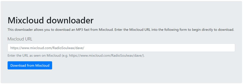 Mixcloud Downloader en ligne