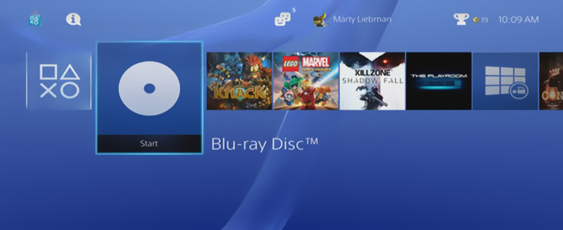 Lecture de Blu-ray sur PS4