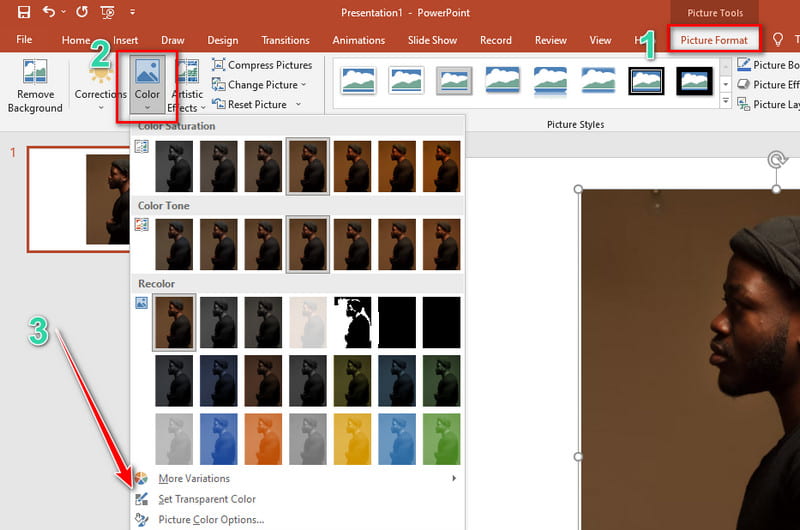 Rendre une image transparente dans PowerPoint