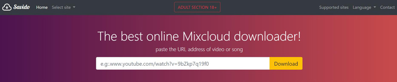 Savido Online Mixcloud Downloader