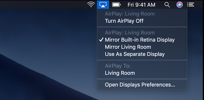 Désactiver Airplay sur Mac