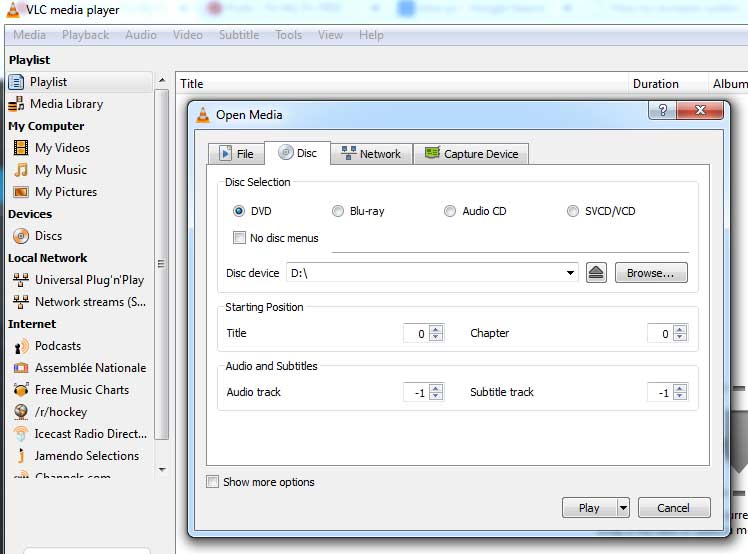 Blu-ray VLC