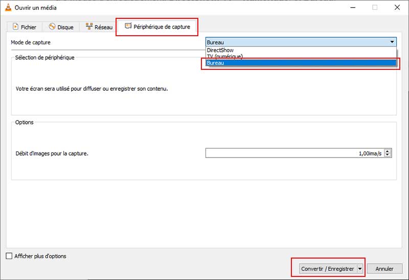Péripherique de capture de VLC