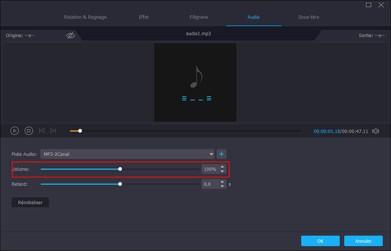 Vidmore VC Ajuster le volume