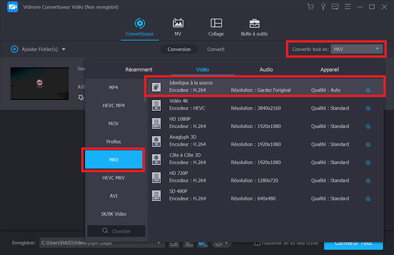 3 façons simples pour convertir un fichier AVI en MKV